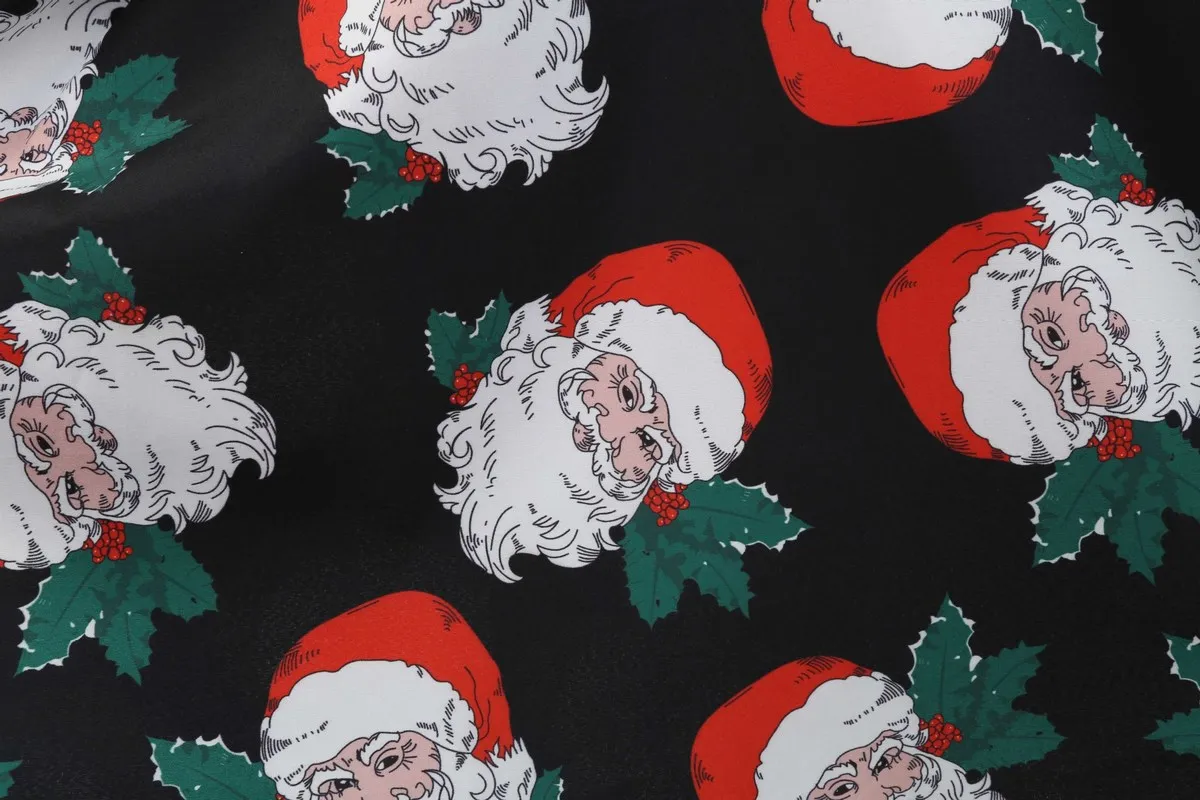 

U-SWEAR Vintage Dress Women Casual Christmas Dress Snowman Winter Dresses Women Robe Swing Pinup Elegant Party Dress Vestidos