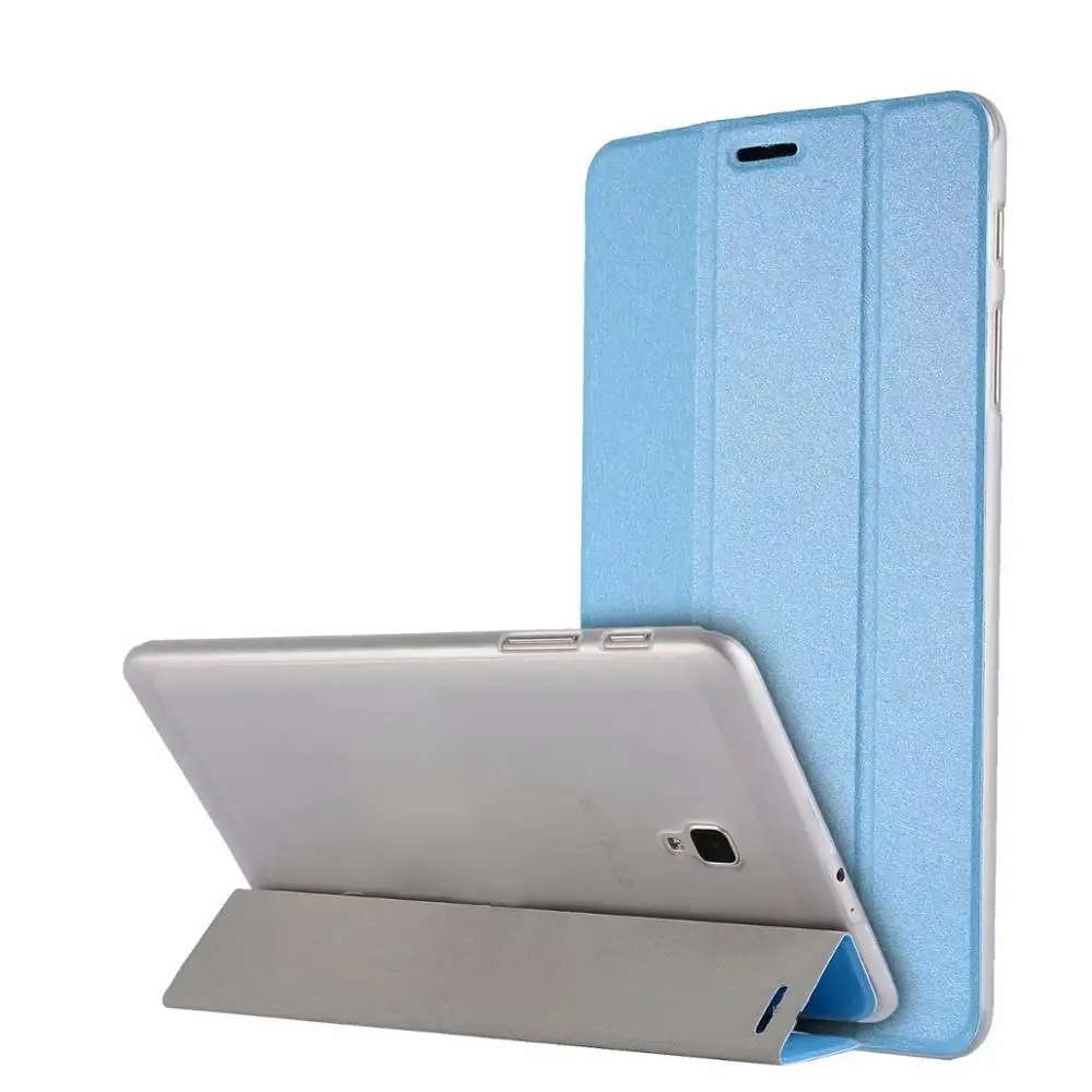 Light Blue Чехол-книжка для samsung Galaxy Tab A 8,0 SM-T380 T385, тонкий Чехол-подставка из искусственной кожи для Galaxy Tab A 8,0 T380, чехол для планшета - Цвет: Light Blue