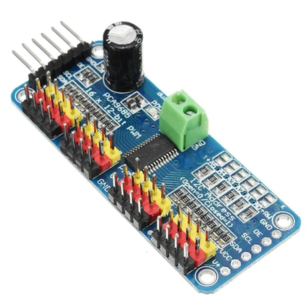 16 канальный 12 битный модуль Pwm/servo Driver i2c интерфейса Pca9685 для Arduino Robot Raspberry Pi Shield Module