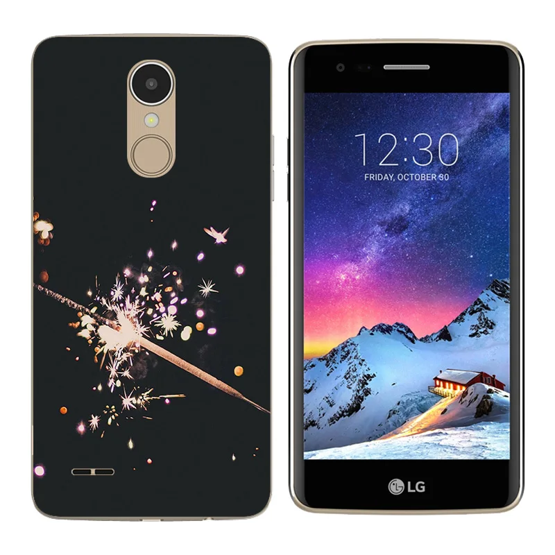 Для Coque LG K8 2017 чехол для телефона пары 5 0 дюйма с треугольным принтом мягкая задняя