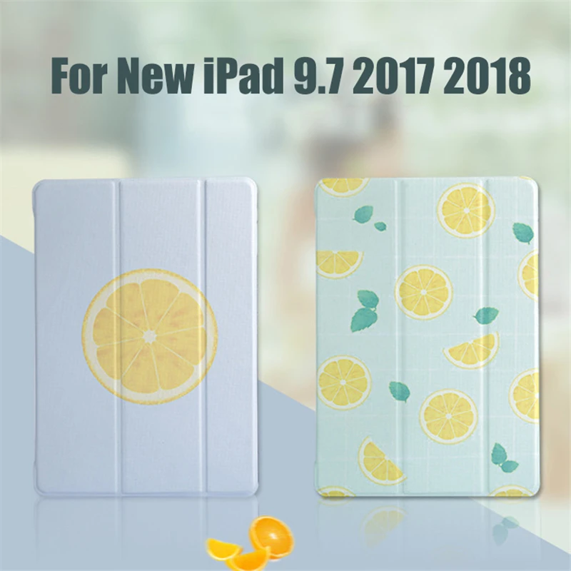 Чехол-книжка с рисунком лимона для нового iPad 9 7 2017 2018 функцией автоматического