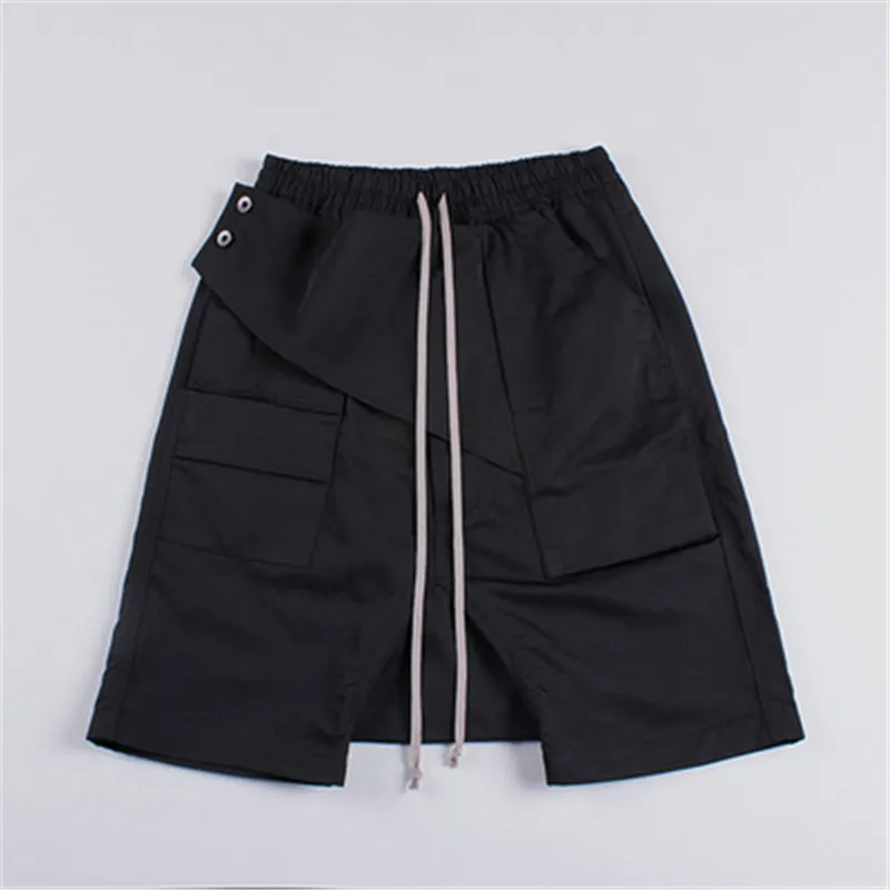 Шорты мужские пляжные на шнуровке темные готические повседневные спортивные