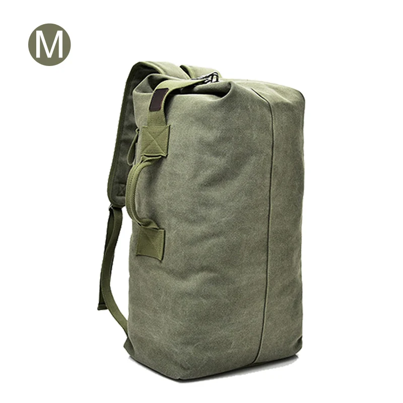 Army green M Большая вместительная мужская дорожная сумка, рюкзак для альпинизма, мужской багажный Топ, холщовый мешок, сумки на плечо для мальчиков, мужские рюкзаки XA88C - Цвет: Army green M