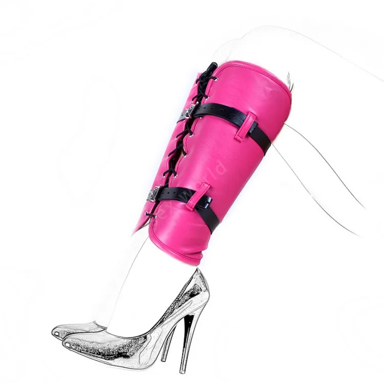 Rose Red PU Leather Bound Leg Straps Ankle Foot Bondage Restraint BDSM Harness Slave Cuff Binder Adults Sex Toys For Woman | Красота и