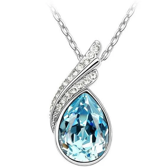 Ожерелье с подвеской в виде бутона цветком и кристаллами|necklace jewelry|jewelry free