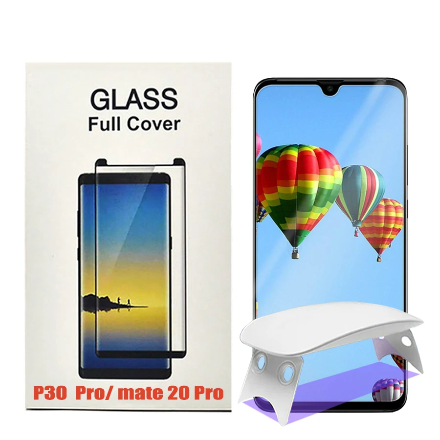 УФ Полный Клей протектор экрана для huawei mate 20 Pro P20 P20 Pro mate 20 закаленное стекло УФ жидкость для huawei P30 Pro стеклянная пленка