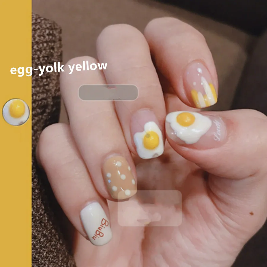 1 шт. DIY моды яичный желток желтый Нейл арт лак для ногтей белый 12 видов цветов 8 мл