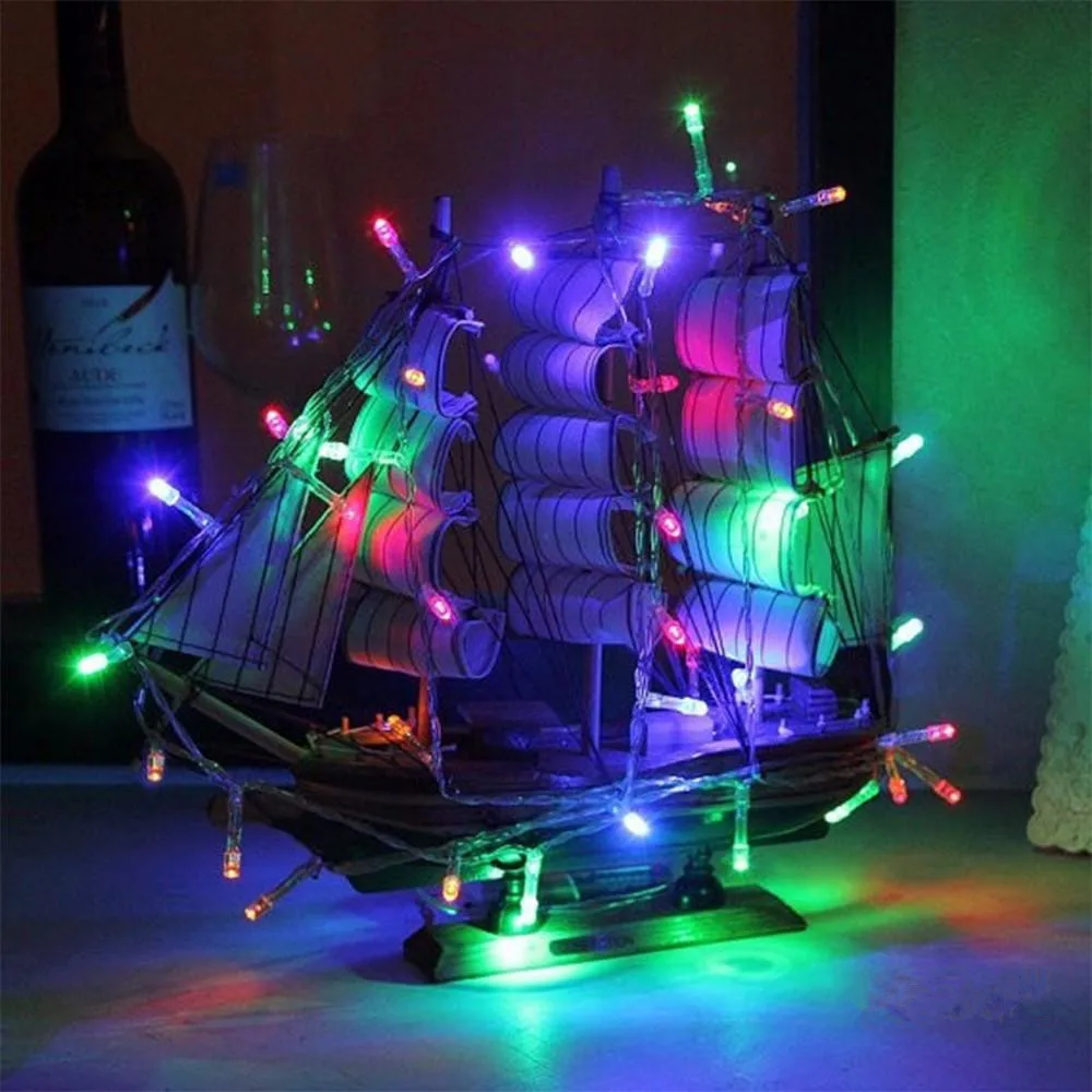 Battery led string light 3 AA Powered Decoration LED for Wedding Christmas Party Garland outdoor Home | Лампы и освещение