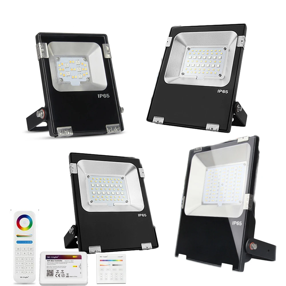 Mi Light светодиодные уличные прожекторы 10 Вт 20 30 50 прожектор RGB CCT WIFI RF пульт