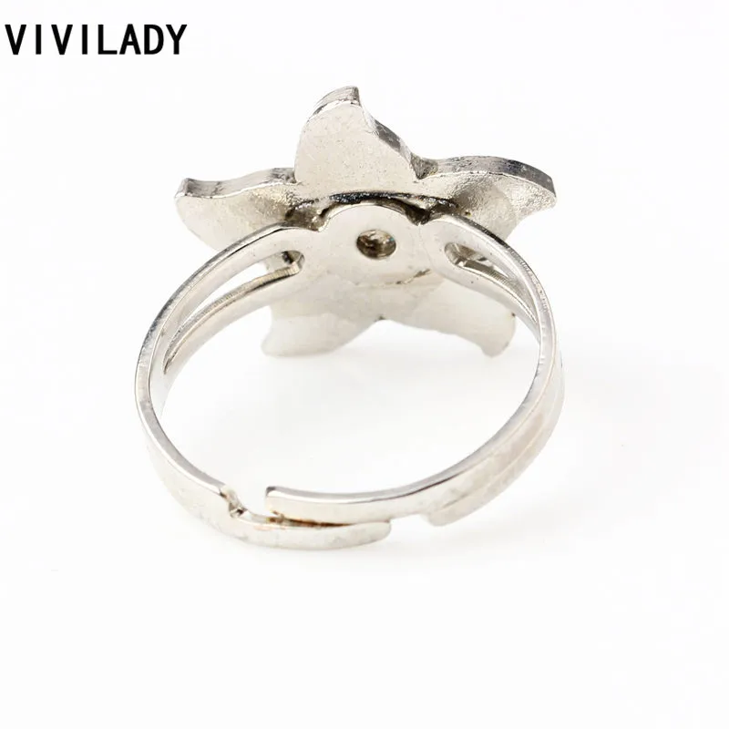 Женское регулируемое кольцо с цветами и морскими звездами|bijoux silver|bijoux 925bijoux fashion |