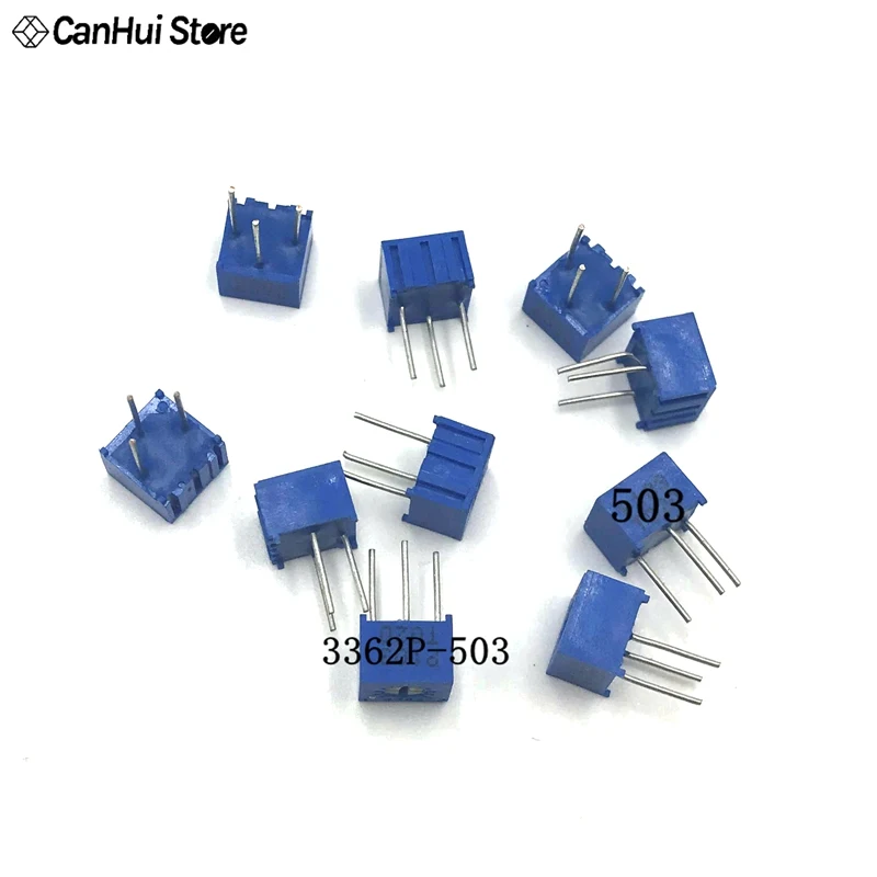 

10pcs 3362 P - 503 precision adjustable potentiometer 50K lap potentiometer 3362P parts Adjustable resistance