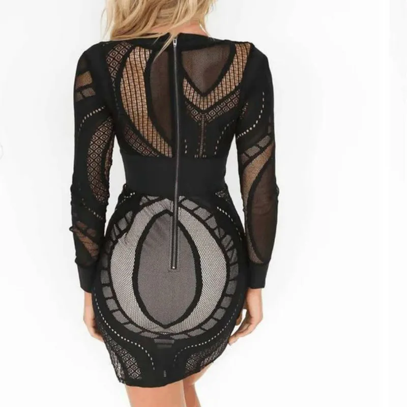 Мини-платье vestido de festa 2018 сексуальное кружевное платье с глубоким v-образным