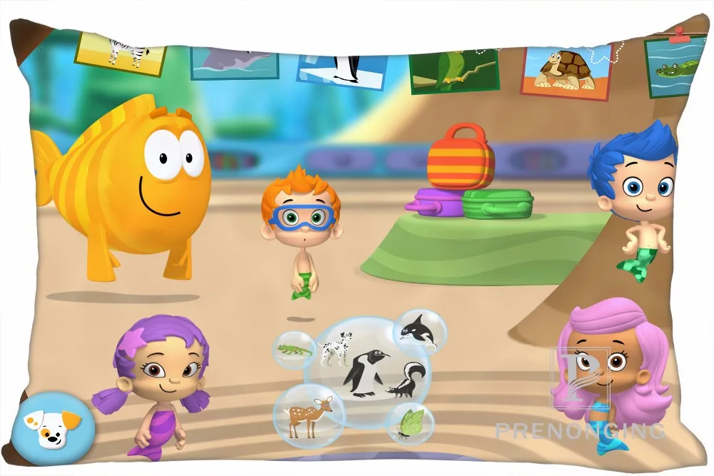 Лучшие наволочки на заказ Bubble Guppies молния на прямоугольную наволочку 35x45 см(с одной стороны)@ 180117-45