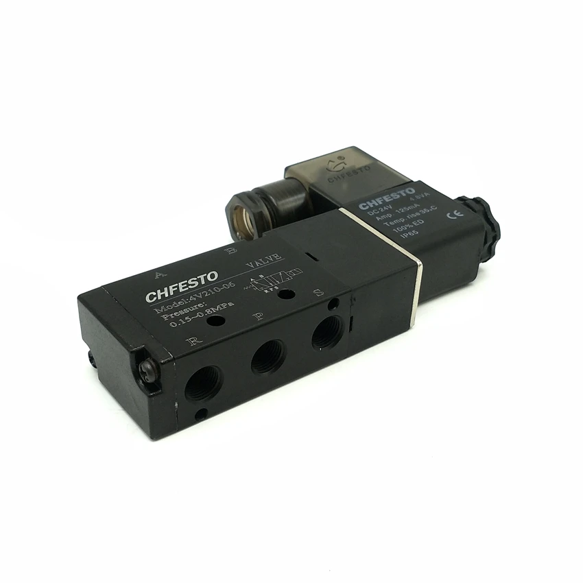 4V210-08 1/4&quot 4V210-06 1/8'' Solenoid Valves 2 Position 5 Port Pneumatic Control Valve DC24V AC220V DC12V AC110V |