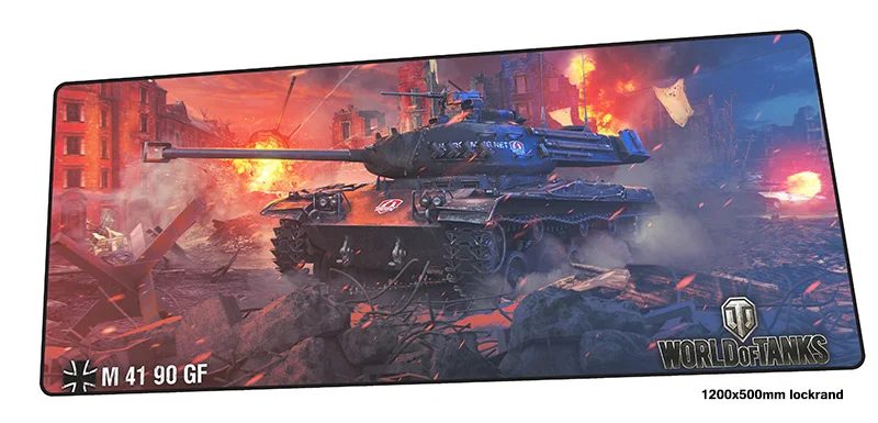 Игровой коврик для мыши World of Tanks с заблокированным краем 120x50 см нетбука игровой