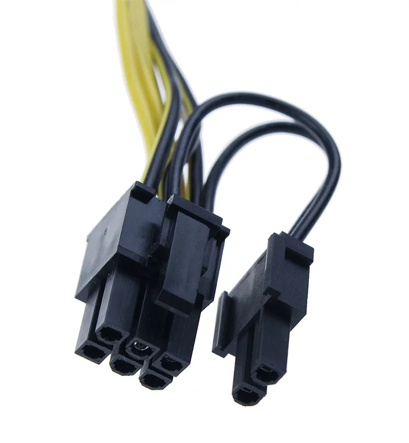 Новый 6-контактный PCI-e до 8 Pin (6 + 2) (папа-папа) GPU Кабель питания 50 см для графических