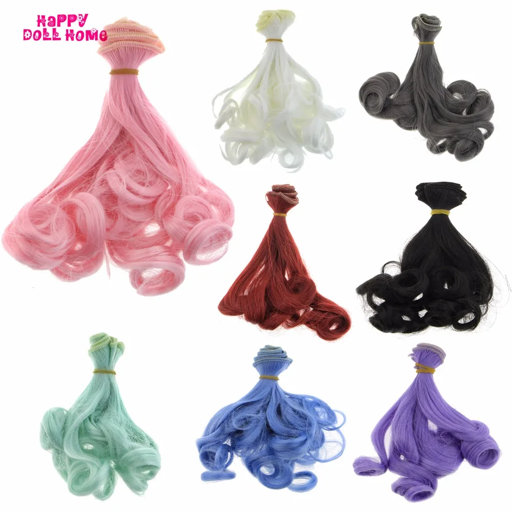 15*100 см DIY кукольные парики вьющиеся волосы стрижка для Blythe SD BJD 1/3 1/4 1/6 аксессуары