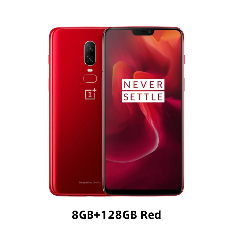 Мобильный телефон Oneplus 6 LTE 6,28 ''8 ГБ ОЗУ 128 Гб ПЗУ Snapdragon 845 Android 8,1 двойная задняя камера 20+ 16 Мп Водонепроницаемая NFC - Цвет: 8GB 128GB Red