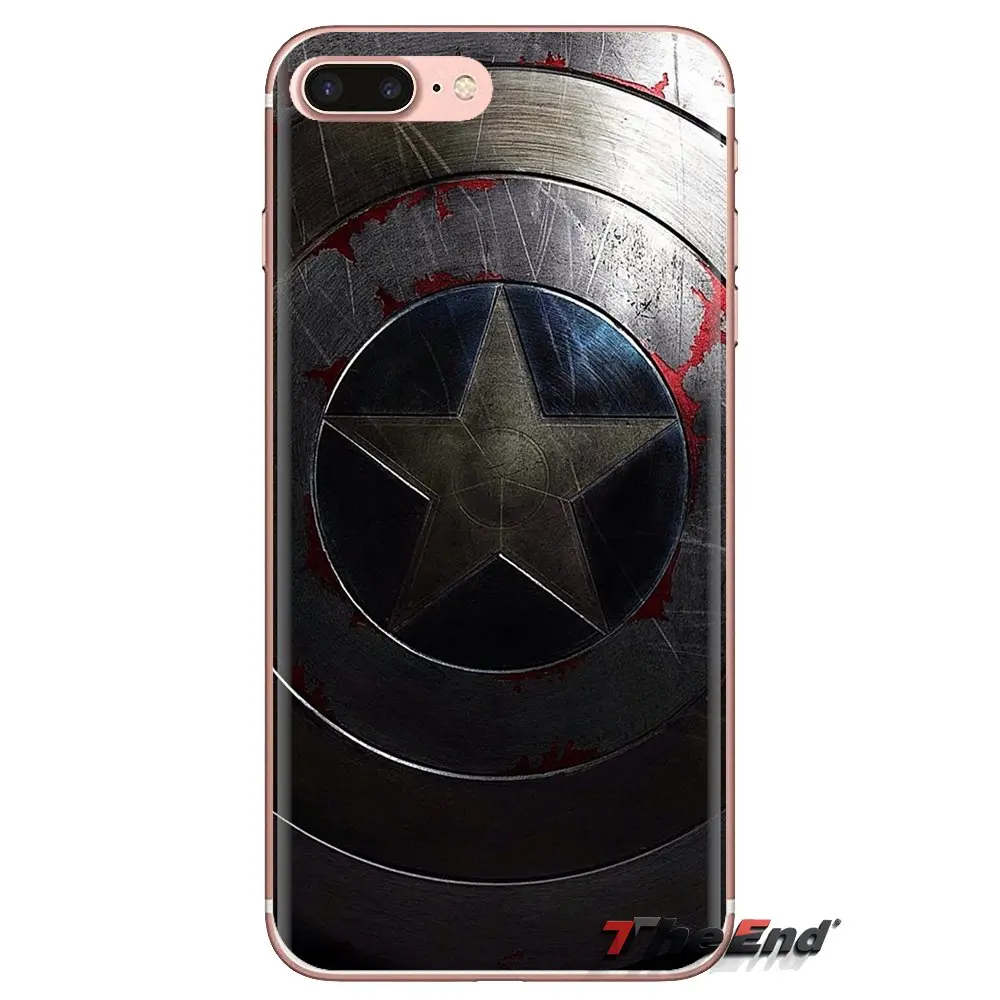 For Xiaomi Mi3 Samsung A10 A30 A40 A50 A60 A70 Galaxy S2 Note 2 Grand Core Prime Captain America Shield TPU Transparent Bag Case |