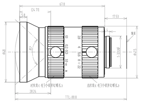 Объектив с низким искажением 12 мм 4/" 250lp/мм FA C Mount промышленные линзы машинное видение мини-камера, низкий светильник ручной Радужки CCTV объектив