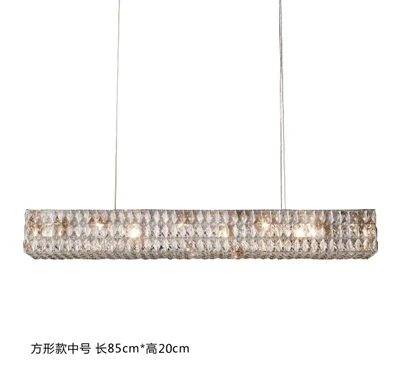 Rectangular W85 Светодиодный светильник в современном стиле, хрустальные люстры, круглая хрустальная люстра Halo - Цвет корпуса: Rectangular W85