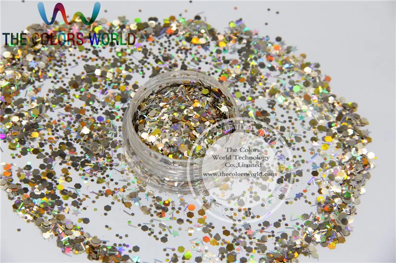 Рождественская-13 Микс блестящая Рождественская голографическая расцветка и