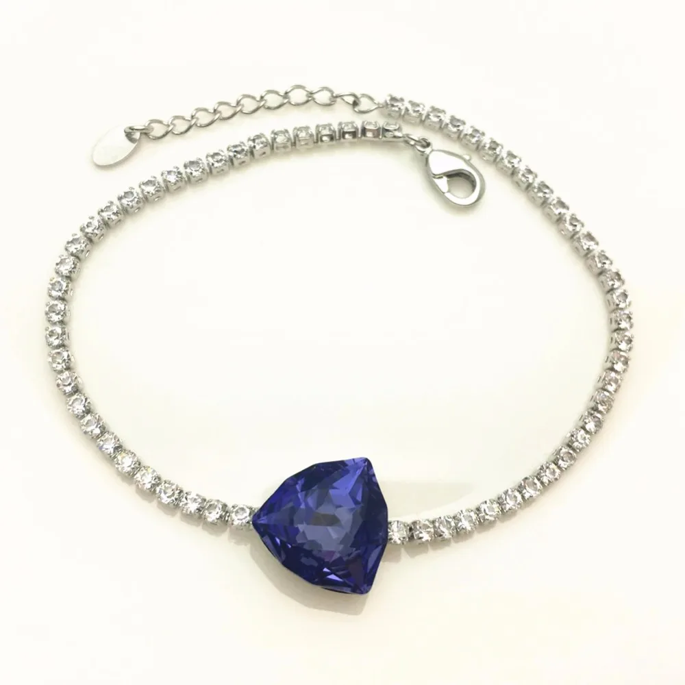 Год Bijoux Рождественский подарок ювелирных изделий с коробкой уникальный геометрический браслет с кристаллом от Swarovski для женщин
