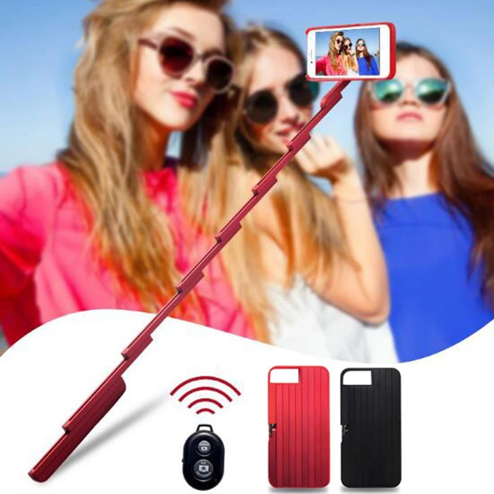 Многофункциональная селфи палка чехол для Iphone X XS 6 7 8 Plus с пультом дистанционного