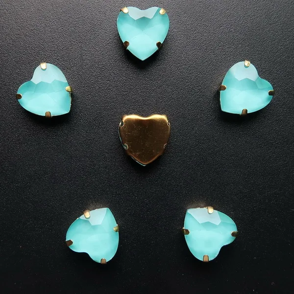 A5 Blue zircon 20 шт/п золотые коготь настройки желе конфеты и AB стекло Кристалл 10 мм в форме сердца пришить стразы ботинки с бусинами сумки ручной работы diy отделка - Цвет: A5 Blue zircon