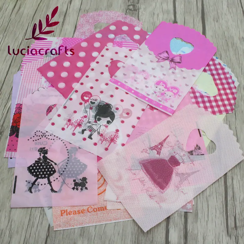 Распродажа! Lucia craft 25 шт./лот мини пластиковые подарочные пакеты с случайным