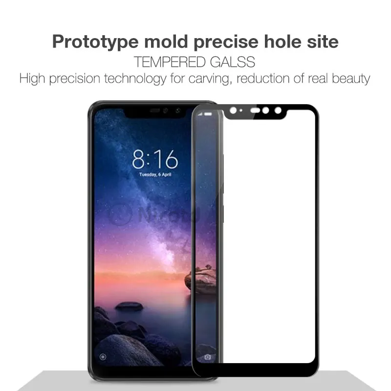 Закаленное стекло Nicotd для Redmi Note 6 Pro защитная пленка на полный экран Xiaomi 6A 6pro 4X 4pro