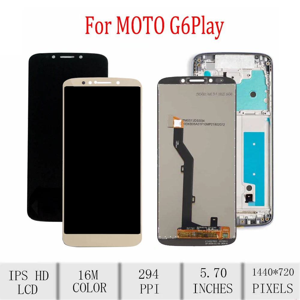 5 7 &quotоригинальный для Motorola MOTO G6 Play ЖК-дисплей сенсорный экран с рамкой дигитайзер