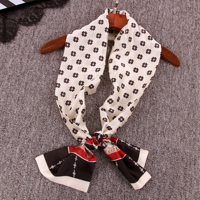 Летняя длинная Узкая сумка в полоску маленькие полотенца галстук горошек шарф