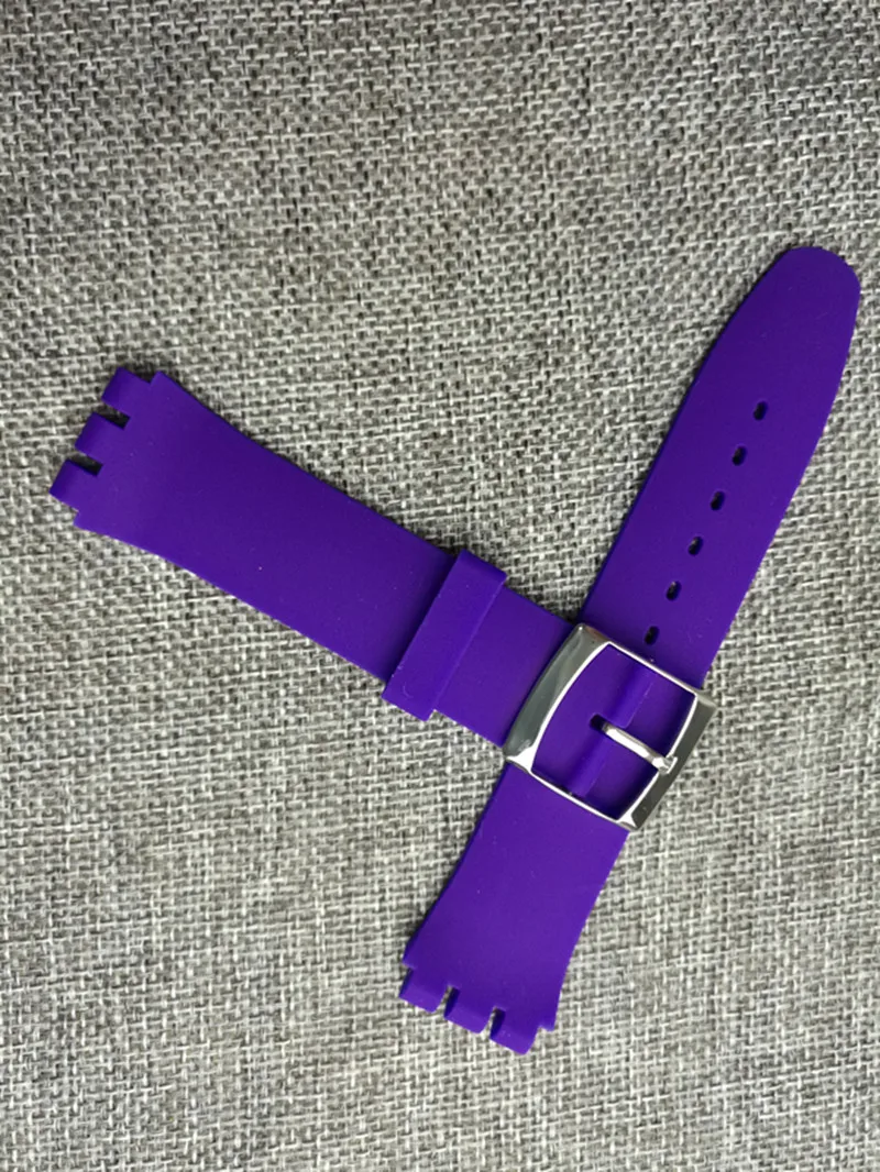 Новинка! Цветной силиконовый ремешок для часов Swatch Suow701 17 19 мм Пряжка из