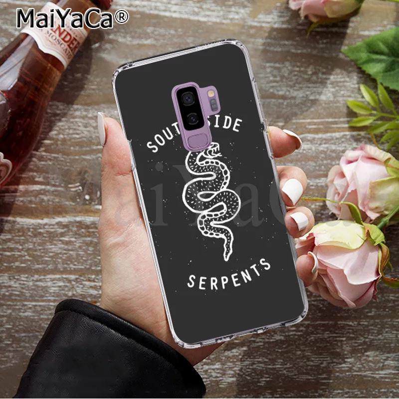 Мягкий прозрачный чехол MaiYaCa Riverdale South Side Serpents для телефона Samsung S9 plus S5 S6 S6edge S6plus S7