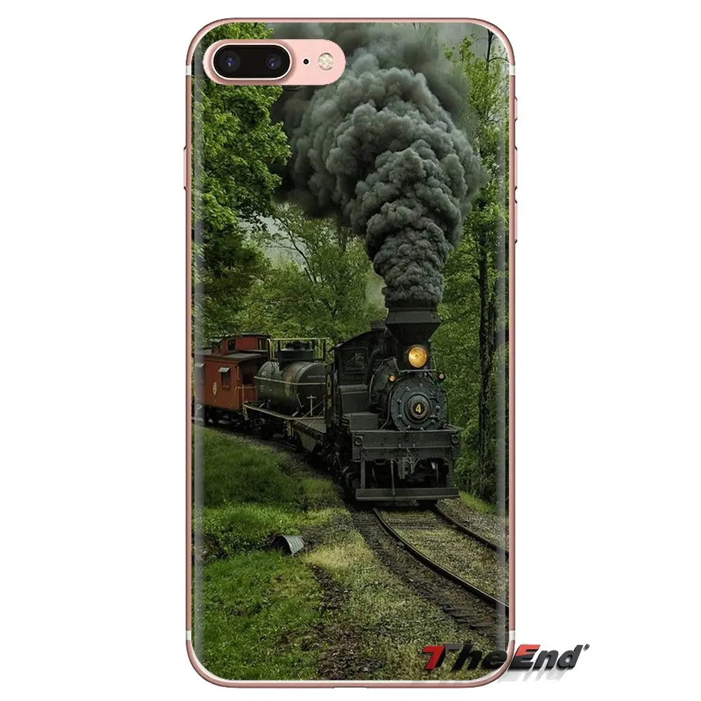 Мягкий чехол для телефона из ТПУ винтажный железнодорожный поезд путешествий
