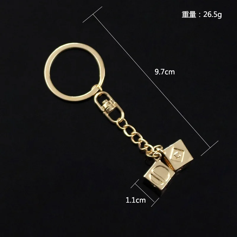 keychain Игра в кости браслет брелок Цепочки и ожерелья чехол для сотового телефона Хан Соло Lucky игральная кость Опора кости контрабандистов "Звездные войны" из фильма украшения Прямая - Окраска металла: keychain