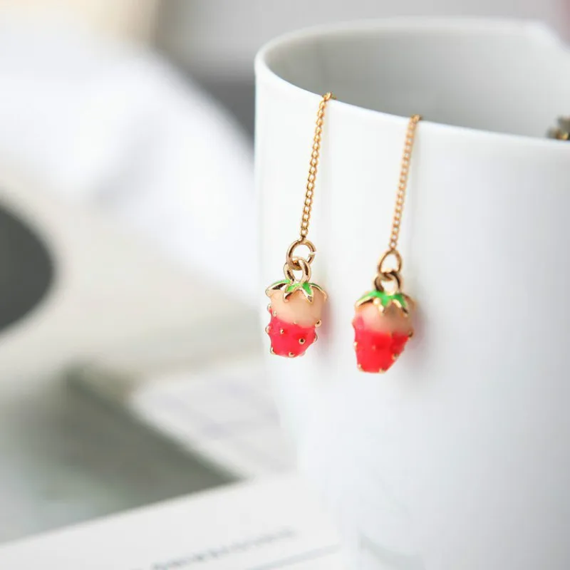 Новые эмалевые висячие серьги в виде фруктов и ананасов модные элегантные