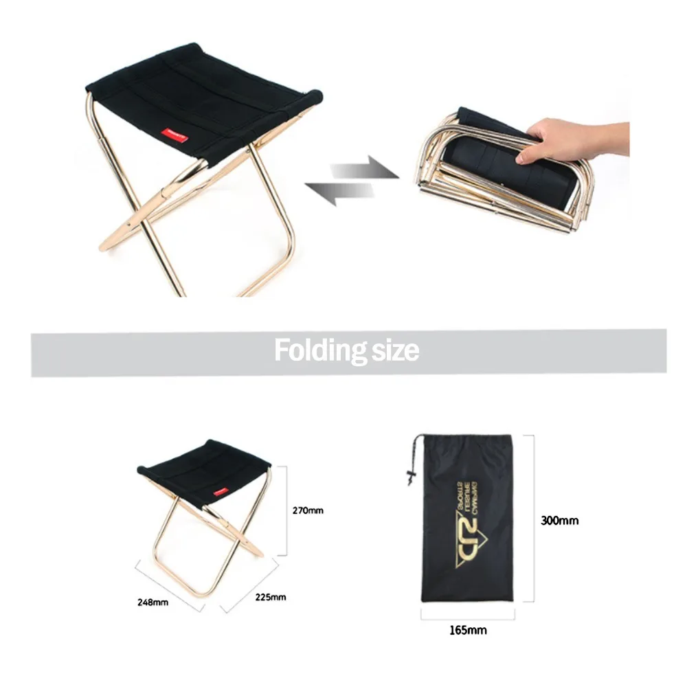 Легкий складной стул из ткани Оксфорд портативный для кемпинга пикника рыбалки