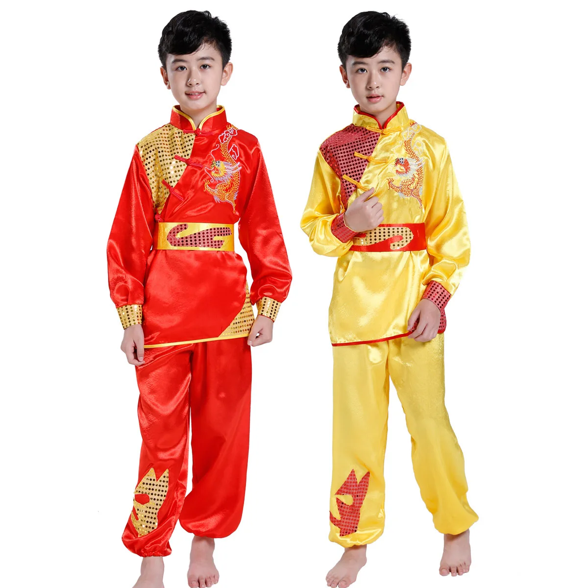 Children Wind Embroidery Taekwondo Dobok Wushu Costume Kimono Judo Clothing Chinese Kung Fu Suit Tai Chi Martial Art Uniform | Детская