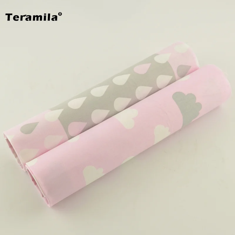 Хлопок teramila Ткань 2 шт 50*160 см розовый дождевик дизайн текстиль Подушка пошив