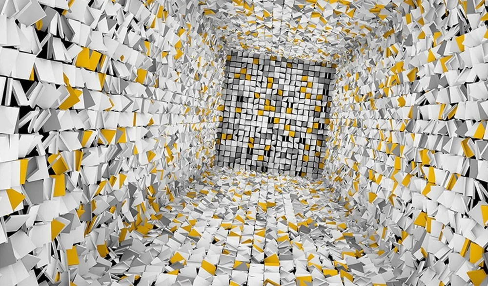 Пользовательские 3d настенные фрески фон абстрактная коробка вырезанные