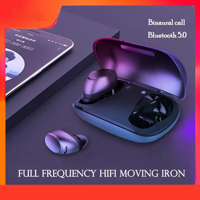 Goedkoop Tws Oordopjes Draadloze Bluetooth 5.0 Oortelefoon Met Microfoon Muziek Sport Fashion Touch Waterdichte Headset Dynamische + Balance Plus Of Min