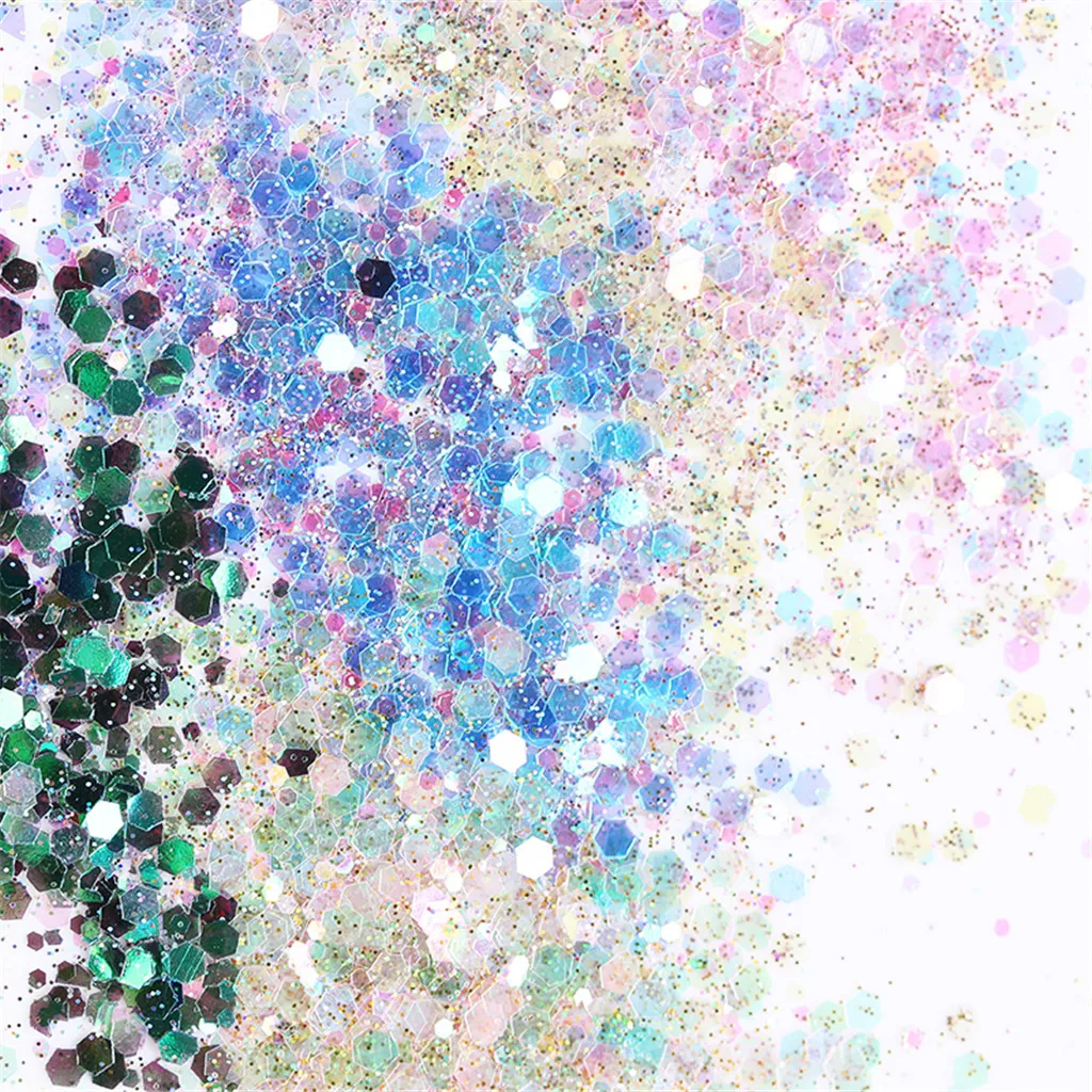 1 коробка красочные блестки акриловый порошок кристаллический полимер ногтей