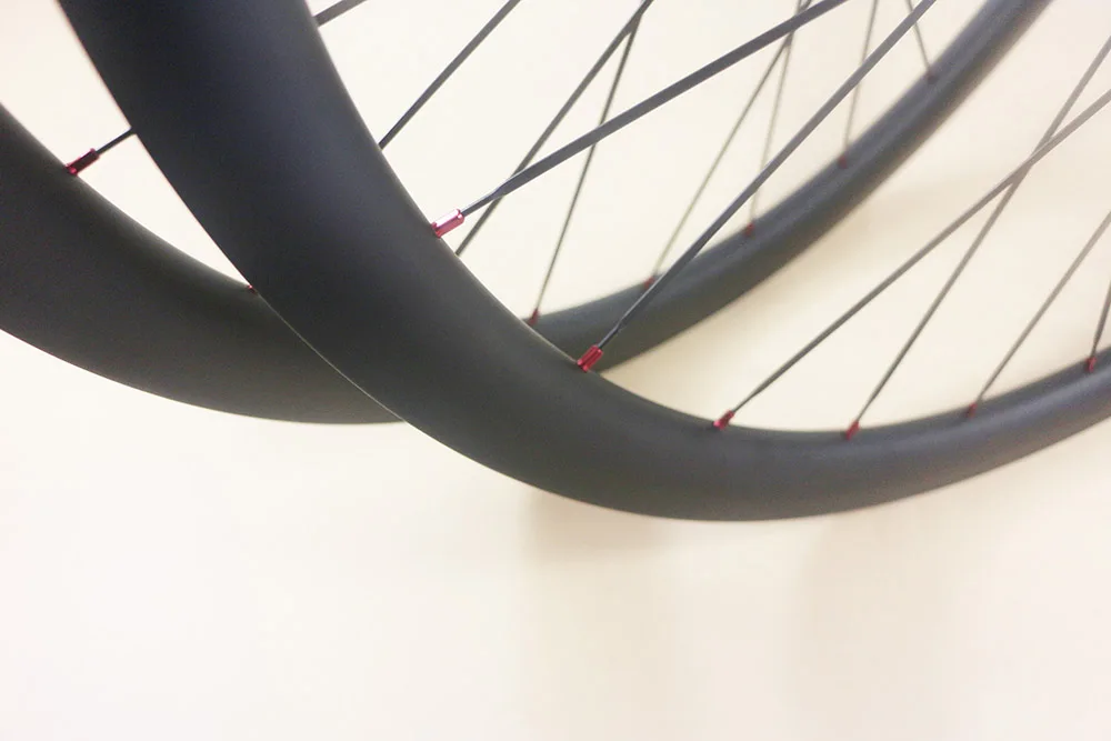 Disc brake Road bike carbon wheelset 45mm x 25mm CLincher 24 spokes Right Straight Pull Cyclocross bladed aero bicycle wheels | Спорт и