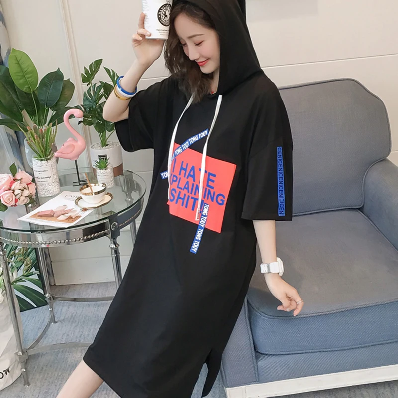 2020 летнее Новое Женское платье свободного покроя большого размера длинная