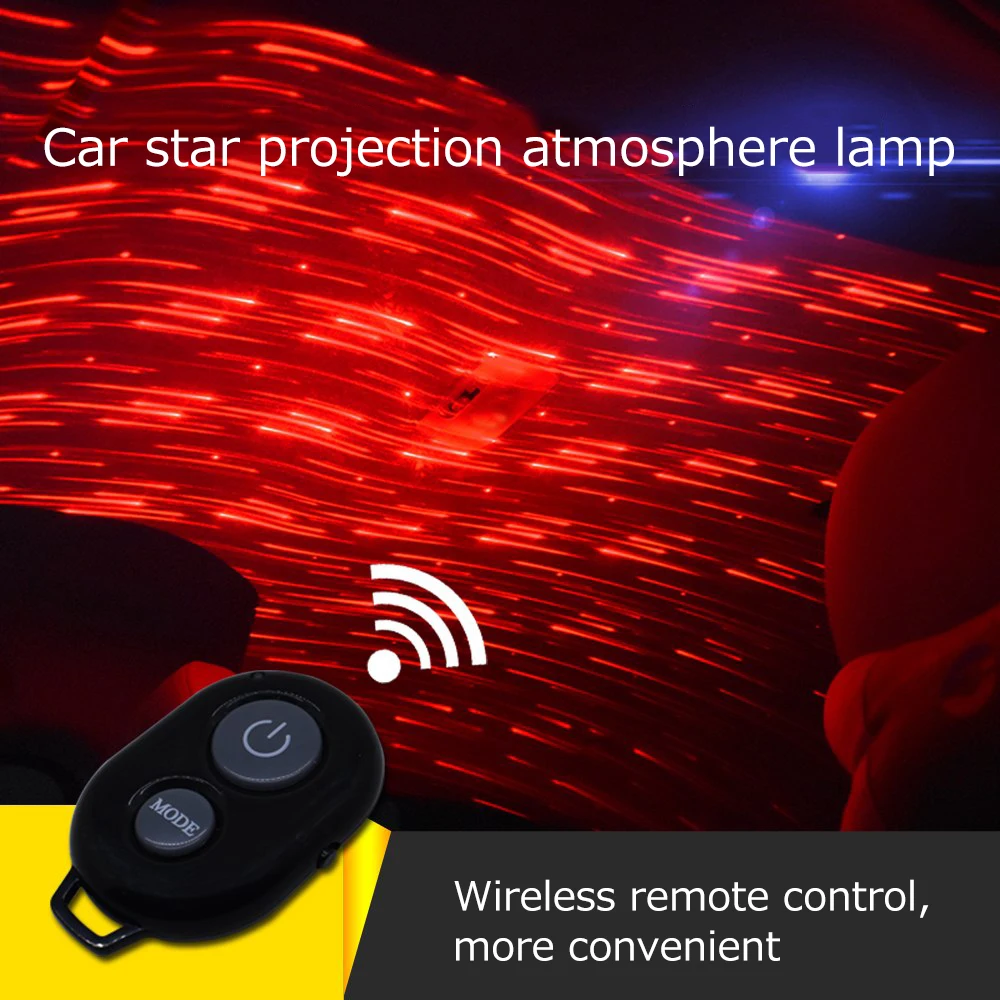 Автомобильный USB светодиодный атмосферный окружающий звездный свет интерьер