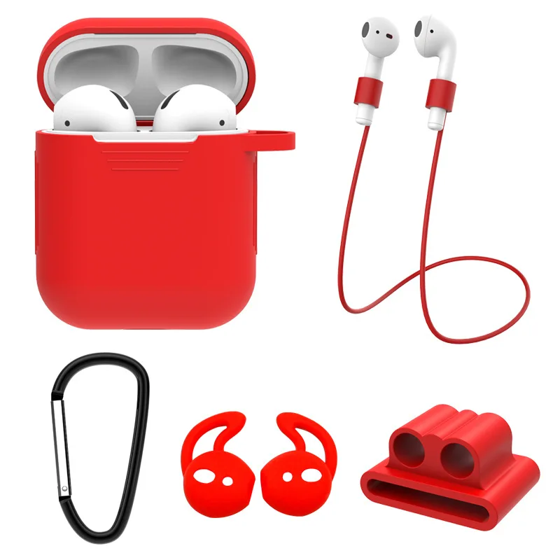 Мультяшный Мягкий силиконовый чехол для Apple Airpods противоударное покрытие