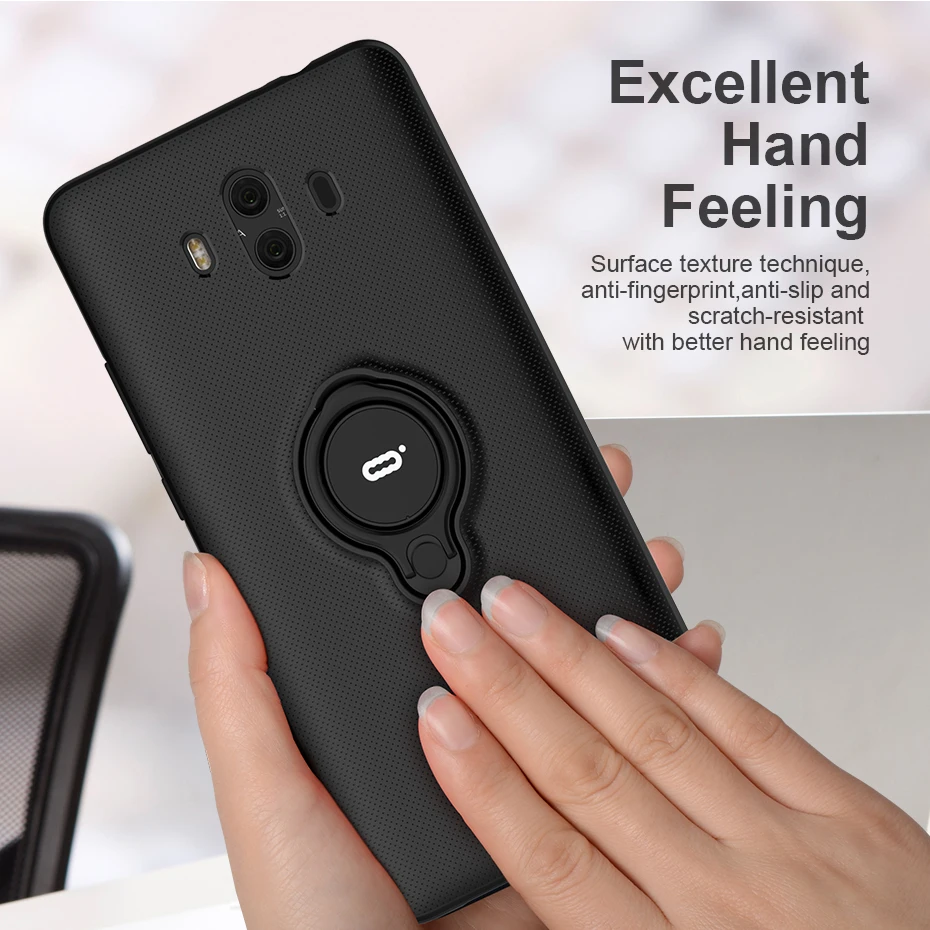 Ультратонкий чехол для huawei mate 10 ударопрочный магнитное кольцо на телефона |