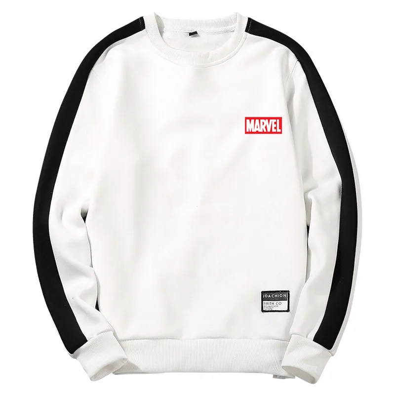 2019 JUST Patchwork Pullover Crewneck Autumn Winter DO Men's Sweatshirts Comfortable Black White IT white suprem off Guccy | Мужская